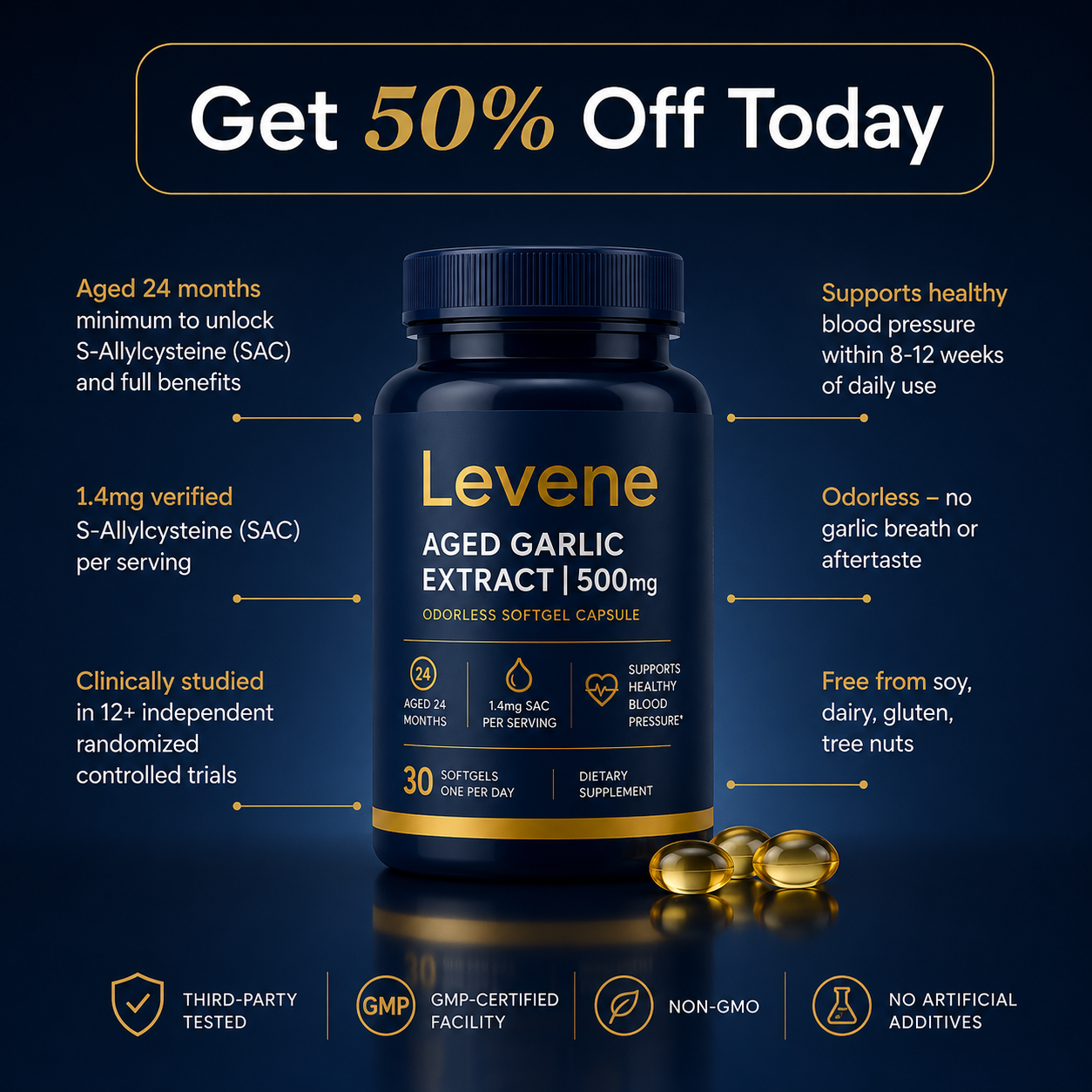 Aged Garlic Extract | Supports Natural Blood Pressure